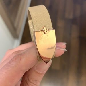 BGBGeneration Rose Gold and Leather Bracelet